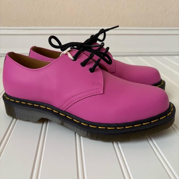 Dr. Martens | Women's 1461 Smooth Leather Oxford Shoes Size US 8 Thrift Pink - Picture 3 of 11